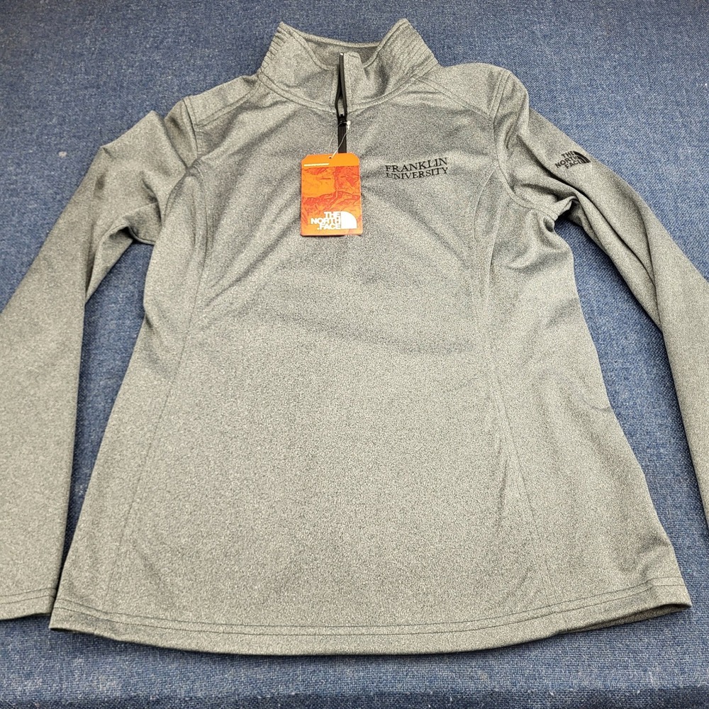 The North Face Womens Tech 1/4 Zip Fleece Asphalt Grey Franklin Univ Med NWT